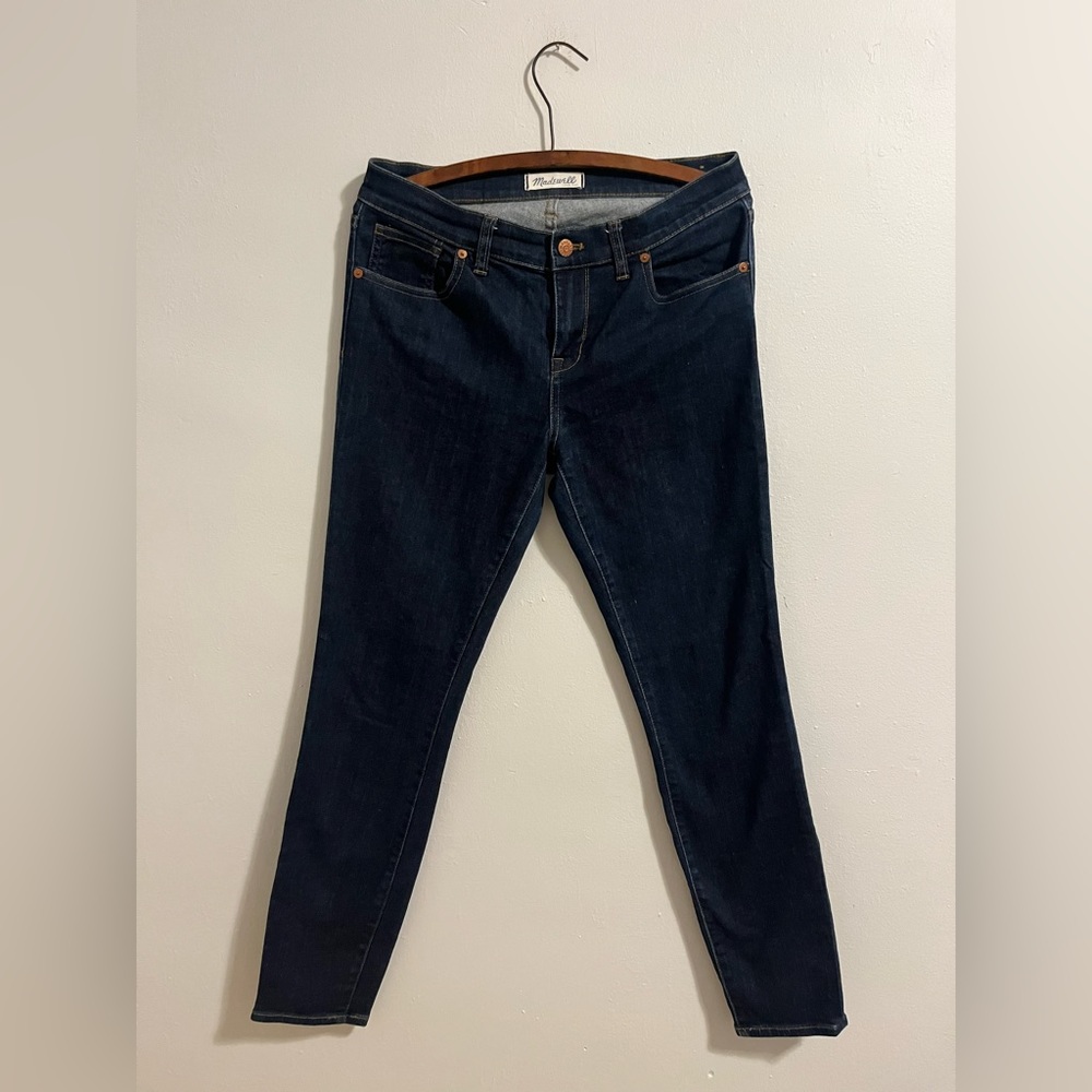 Madewell Women's Dark Wash Skinny Denim Jeans Size 29 Excellent Condition